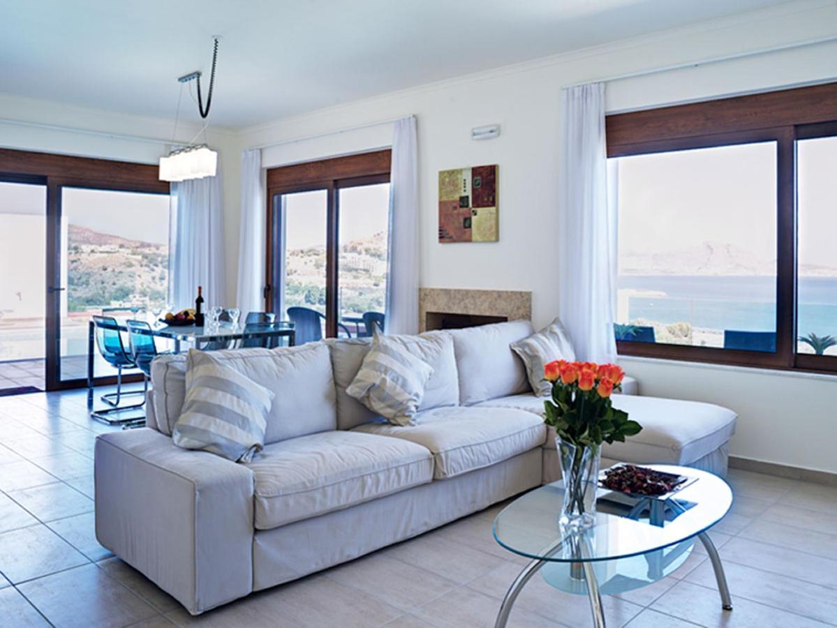 Luxury Villa Verna Линдос Экстерьер фото